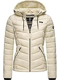 MARIKOO Damen leichte Übergangsjacke Steppjacke Kuala Offwhite2 Gr. M