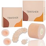 Tbwisher Boob Tape für Bruststraffung Boobytape -Sticky Body Tape für Push-up-Form für Erreichen der Bruststütze Lift-Kontur der Brust mit wasserdichtem schweißfestem Bob Tape…