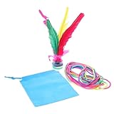 MILISTEN 1 Satz Badminton-Set mit Gummiband Shuttlecocks Federball treten springen Seil Jungs Springseile Sprungspielzeug Chinesisches Springseil Vliesstoff