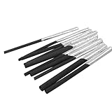 Helweet Zeichenkohle Set, Kohlestifte in Schwarz, Charcoal Sticks, 10 Stück Willow Sketch Kohlestifte, Sketch Charcoal Pencils, Weidenkohle, zum Zeichnen, Skizzieren und Kunst, 4 Verschiedene Größen