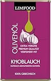 Limfood | 250ml Olivenöl & Knoblauch, Knoblauchöl, aromatisiert aus Griechenland, natives Olivenöl extra aus Korinth in Peloponnes verfeinert mit Knoblauch