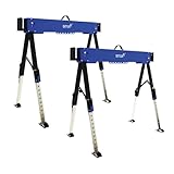 Bituxx 2X Arbeitsbock Bock Gerüstbock Klappbock Tischbock Malerbock 600Kg Klappbar Höhenverstellbar 62-87cm