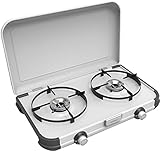 Campingaz Campingkocher Camping Kitchen 2, Gaskocher mit 2 x 2.000 Watt Leistung, Mit Abnehmbaren Spülmaschinenfesten Topfrosten, Praktisches Und Platzsparendes Design