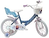 A.T.L.A.S. Mädchen Mädchenfahrrad Fahrrad 16 Zoll Kinder Eiskönigin/Frozen, blau/weiß, 16''