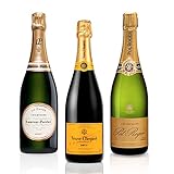 Feinste Weine 3er Champagnerpaket - Veuve Clicquot, Pol Roger, Laurent-Perrier - BLANC BRUT/DEMI - SEC (3 * 0,75l)