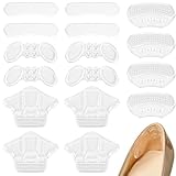 8 Paar Unsichtbares Silikon Fersenpolster, 4 Verschiedene Größen von Fersenschutz für Schuhe, Fersenpolster Schuhe für Männer und Frauen, Weiches Silikon Pad für High Heels und Lederschuhe