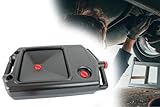 BISOMO Ölablasswanne 8L, Ölwechsel Behälter mit Öl Auffangwanne Auffangbehälter, Ölwanne, Öl-Wechselkanister 600 x 320 x 115mm, Motorrad PKW