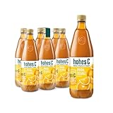 hohes C Milde Orange (6 x 1l), 100% Saft, Orangensaft, Vitamin C, ohne Zuckerzusatz laut Gesetz, weniger Säure, vegan, mit recyceltem PET