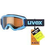 uvex speedy pro - Skibrille für Kinder - konstrastverstärkend - vergrößertes, beschlagfreies Sichtfeld - blau - one size