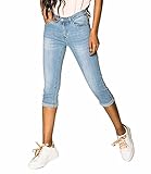 Nina Carter P132 Damen Capri Skinny Fit Jeanshosen HIGH...