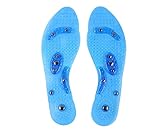 Magnetische Einlegesohle Massage Einlegesohle Magnetische Einlage Pads Lindern Fußermüdung Fußschmerzen Sohlenmuskeln Verbessern die Durchblutung Gegen Plantarfasziitis Blau 42-45