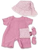 Götz 3403331 Babykombi Sommer - Puppenbekleidung Gr. S - 4-teiliges Bekleidungs- und Zubehörset für Babypuppen von 30 - 33 cm