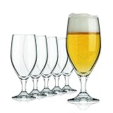 SAHM Biergläser 0,3 Liter (6 STK) | Vienna Pokal Biertulpe | Biergläser Set | Spülmaschinengeeignet | Ideale Pilsgläser oder Craft Beer Gläser