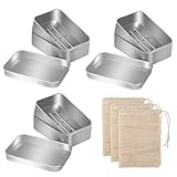 3 Stück Seifendose aus Aluminium , Wasserdichte Seifenbox für Festes Shampoo, Seifenbehälter mit Abtropfgitter,Seifensäckchen, Reise Seifenschale, Seifenbehälter für zu Hause und Reisen