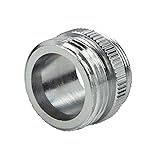 tecuro Adapter für Armaturen, M24x1 Außengewinde x 3/4 Zoll Außengewinde, Messing, hochglanzverchromt - 20091