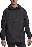 Urban Classics Herren Basic Pull Over Jacket Jacke, Schwarz, M EU