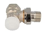 TA Heimeier Th-Unterteil V-exakt II Rotguss vernickelt, Eck 3/8 Zoll, kvs 0,86, 3711-01.000