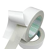 1 Rolle Weiß 1cm x 10m Verlegeband Rückstandsfrei Entfernbar - Doppelseitiges Klebeband zum Verkleben von Teppich- und PVC-Bodenbelägen Hochzeiten Ausstellungen