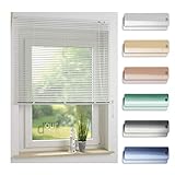 ourdeco® Aluminium-Jalousie / 200 x 160 Weiß (Breite x Höhe) / Montage an Wand oder Decke, Premium Alu-Jalousie