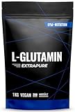 1Kg L-GLUTAMIN Ultrapure Pulver extra hochdosiert & 99,5% rein - Laborgeprüft und vegan – Made in Germany 1kg (NEUTRAL)