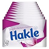 Hakle SANFT & SICHER Toilettenpapier – 72 Rollen, Die Sanfte, Duftende Pflege für Wohlbefinden und Eleganz