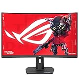 ASUS ROG Strix XG32WCS - 32 Zoll WQHD Curved Gaming Monitor - 180 Hz, 1ms GtG, AdaptiveSync, ELMB Sync, DisplayHDR 400, 10-bit - Fast-VA Panel, 16:9, 2560x1440, DP 1.4, HDMI, 7.5W USB-C, ergonomisch