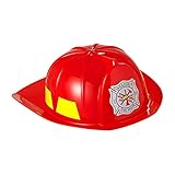 W WIDMANN MILANO Party Fashion 2869F - Feuerwehrhelm für Kinder, rot, Feuerwehrmann, Feuerwehr
