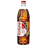 Fortune Premium Kachi Ghani Reines Senföl, 1 Liter PET-Flasche