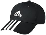 adidas, 3-Stripes Twill, Baseballkappe, Schwarz-Weiss, Osfw, Unisex-Adult