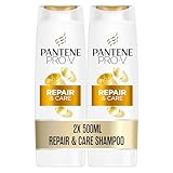 Pantene Pro-V Repair & Care Shampoo Duo Pack, Pro-V Formel mit Kräftigenden Lipiden und Schützenden Antioxidantien, Für Geschädigtes Haar, 2x500ML