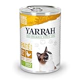 YARRAH Bio Katzenfutter Pate mit Huhn 400 g, 12er Pack (12 x...