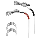 Bowarepro 2 Stk Grill Ersatzsonde Kompatibel mit Weber Igrill 2 Igrill Mini Igrill 3 Thermometer Fleischgrillsonde Ersatz-Set Grillfühler Temperaturbereich -50 °C bis 380°C (Schwarz+Rot)