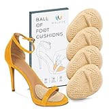 Walkize Mittelfußpolster für Damen | Ferseneinlagen für Damen | Fußballenpolster (2 Paar Fußpolster) Ganztägige Schmerzlinderung und Komfort Einheitsgröße Schuheinlagen (Beige)