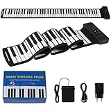 COSTWAY 88 Tasten Roll Up Piano, Keyboard Klavier faltbar mit 128 Rhythmen & 128 Tönen & 14 Demos, E-Piano mit MIDI-Bluetooth & Sustain-Pedal, Silikon Rollklavier für Kinder Erwachsene Anfänger