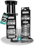 PROCREA® Karosseriekleber 'Carbond Extreme' [inkl. 4x Mischern] Extra starker & schneller Hochleistungskleber in praktischer Spritze - Schwarzer 2K Kleber für Kunststoffe und vieles mehr