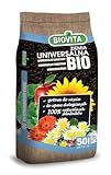 BIOVITA Bio Universelle Blumenerde 50L – Natürliche, Bio Pflanzenerde für Haus- und Gartenpflanzen