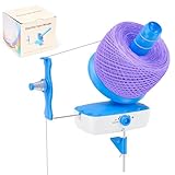 Elektrischer Wollwickler kugelwickler 10oz Große Kapazität Garnwickler,Automatisch Garnrollenwickler für Häkeln mit Stufenloser Geschwindigkeit und Tischklemme Idealer Helfer für Strickliebhaber