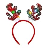 Beleuchtete Weihnachtsmütze, LED-Weihnachts-Stirnbänder, Fantasie-Kopfschmuck für Cartoon-Fotografie, niedliche Hüte für Weihnachtskostüme, eleganter Kopfschmuck für Fotografie zur Dekoration