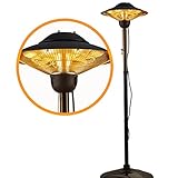 DONYER POWER Elektrischer Terrassenstrahler Garten Heizung 2000 W, wasserdicht, freistehend für Außen- und Innenbereich