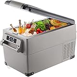 VEVOR 35L Autokühlschrank Kompressorkühlbox Edelstahl Urlaub Isolierbox Mini Kühlschrank Kühlbox Auto und Steckdose