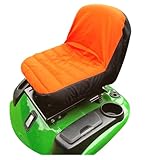 workingHOUSE Sitzbezug für Rasentraktoren und Aufsitzmäher, wasserabweisender Schonbezug aus strapazierfähigem Material, Sitzschoner mit 4 praktischen Taschen, optimaler Wetter- & UV-Schutz (Orange)