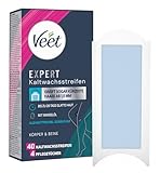 Veet Expert Kaltwachsstreifen Körper & Beine - Wachsstreifen zur Haarentfernung für alle Hauttypen inkl. sensibler Haut - 20 Doppelstreifen = 40 Streifen