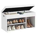 VASAGLE Schuhbank mit Sitzfläche, Sitzbank mit Stauraum,...