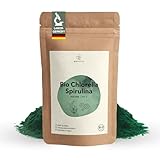 BIONUTRA® Bio Chlorella Spirulina Pulver 250 g, rückstandskontrolliert, nach EU-ÖKO-Standard hergestellt, vegan, laktose- & glutenfrei, ohne Zusätze, Spirulina Chlorella Bio Pulver