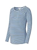 ESPRIT Maternity Damen Nursing Long Sleeve Stripe T-Shirt, Modern Blue - 891, M EU