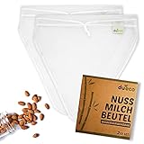 DuEco Nussmilchbeutel mit 2 Stück für Bio Nussmilch &...