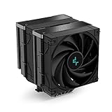 DeepCool AK620 Zero Dark CPU Luftkühler Leistungsstarker 260w TDP 6 Kupfer Heatpipes Dual Tower Kühler mit Lüftern 120mm PWM 1850RPM für Intel LGA 1700/1200/1151/1150/1155 AMD AM5/AM4