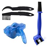 Kettenreiniger Fahrradkette, Kettenreinigungsgerät Fahrrad Ketten Reinigungsbürste 4 Stück Kettenreiniger Kit für Klappfahrräder und Berg Straßen Stadt Hybridfahrrad