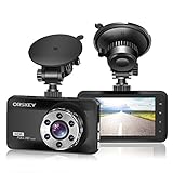 ORSKEY Dashcam Auto 1080P Full HD Autokamera DVR Dashboard Kamera Videorecorder, vorne, für Autos 170 Weitwinkel WDR mit 3.0' LCD Display Nachtsicht Bewegungserkennung und G-Sensor