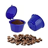 Qukaim Wiederverwendbare Kaffeekapseln für Nescafé Dolce Gusto, 5er Set Mit Edelstahlfilter & Messlöffel, BPA-frei, Kompatibel Mit Melody/Genio/Mini Me/Esperta/Circolo, Ideal Für Kaffeehaus & Geschenk